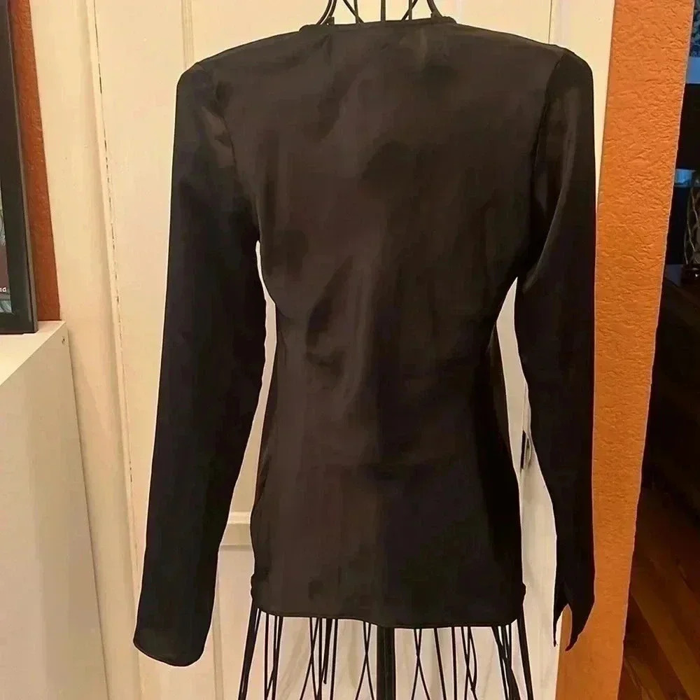 NWT Zara Satin Tie Top-Sz XS